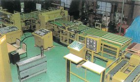 基板材定尺切断ラインのイメージ